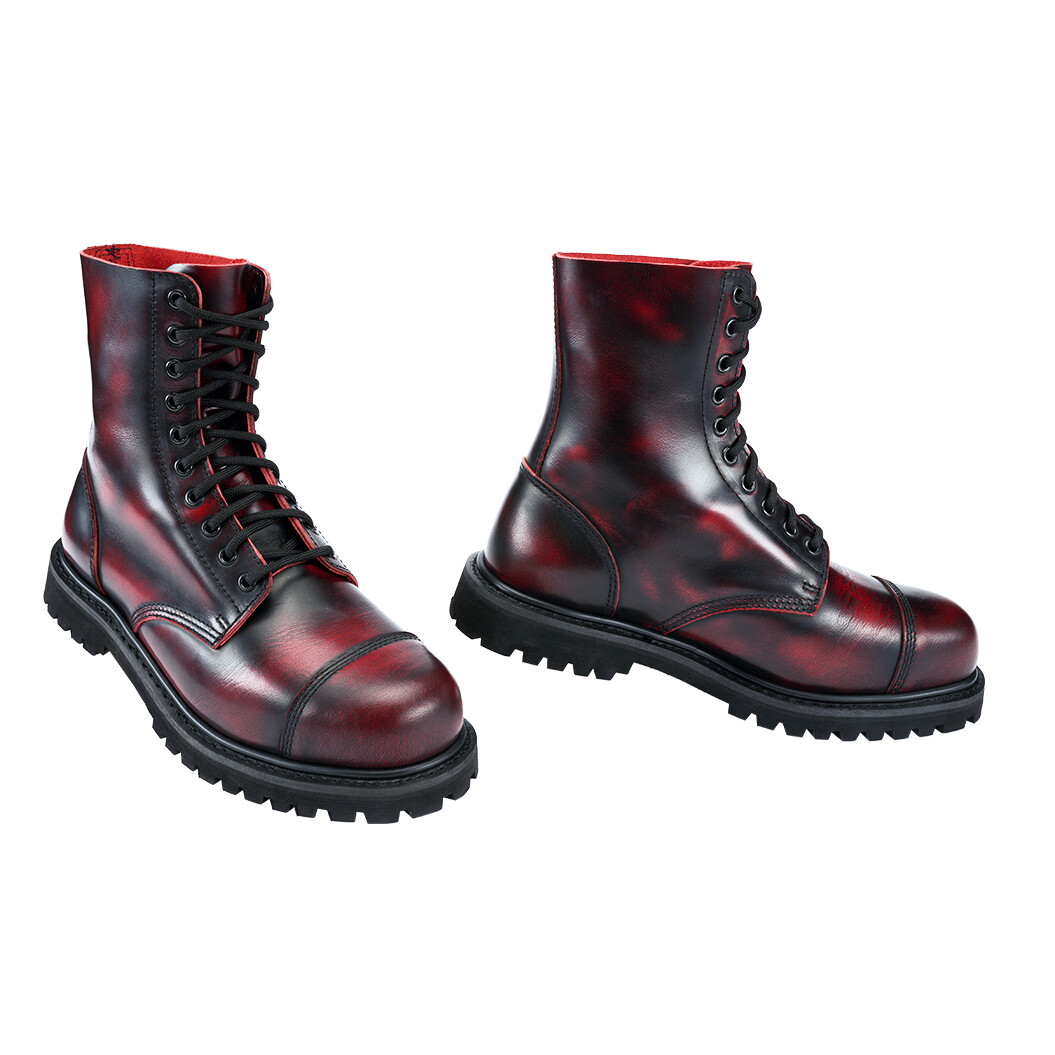 Topánky Brandit Phantom Boots Rub Off 10-dierkové - červené-čierne,