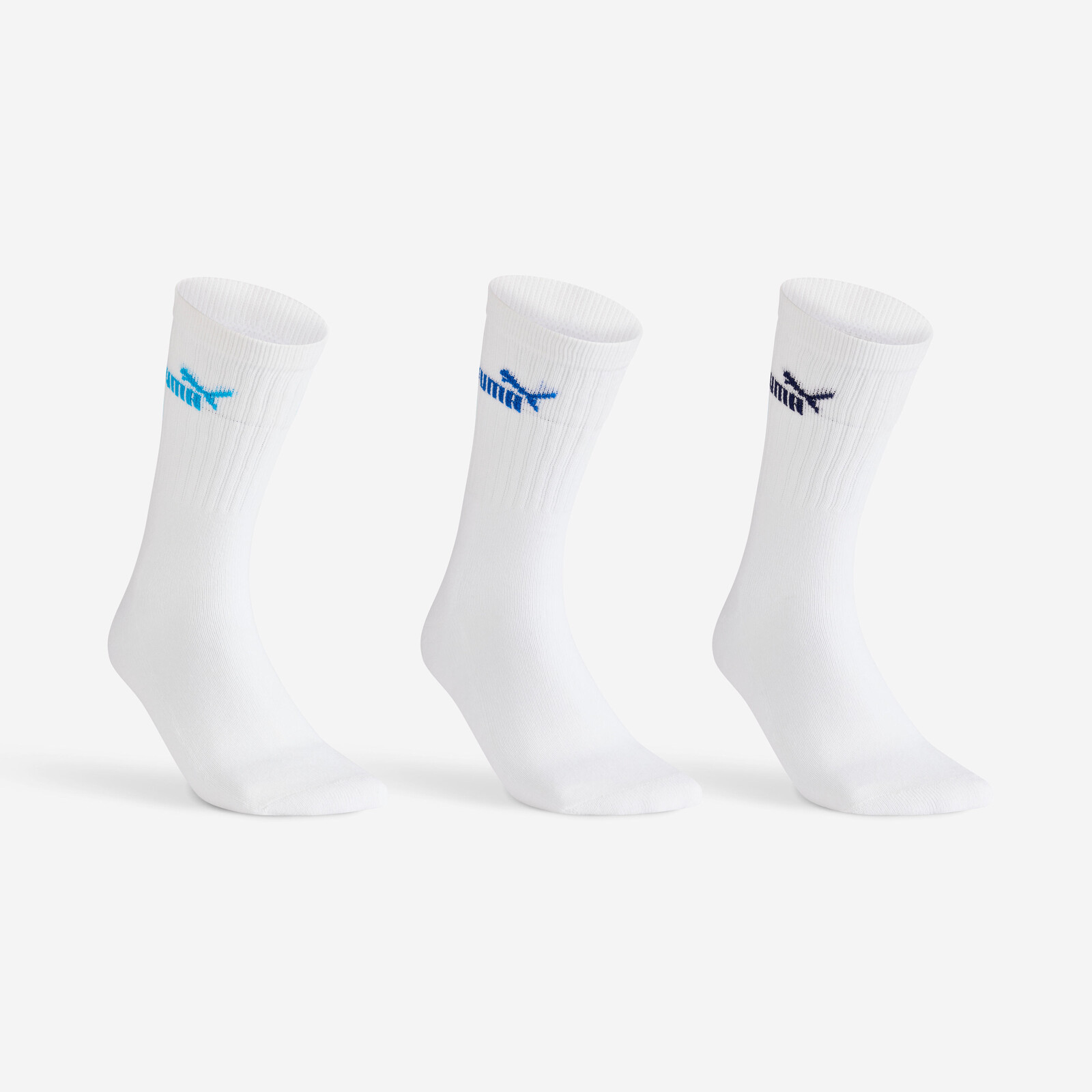 PUMA vysoké tenisové ponožky 3 páry biele