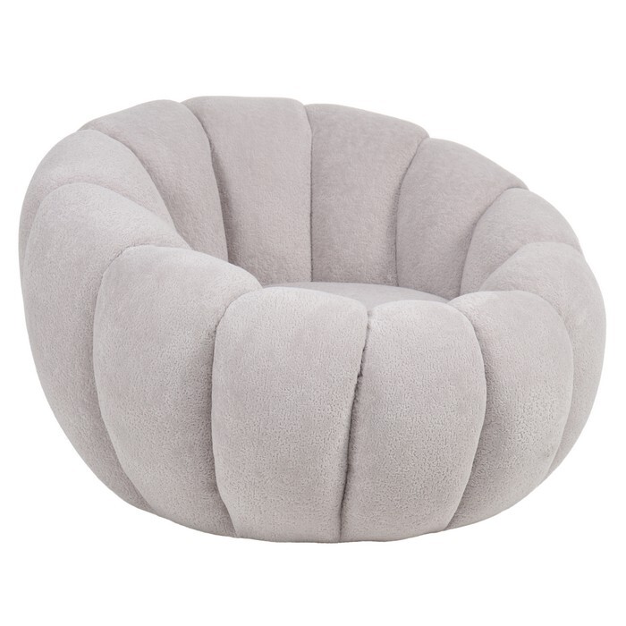 KONDELA Tekvio kreslo svetlosivá