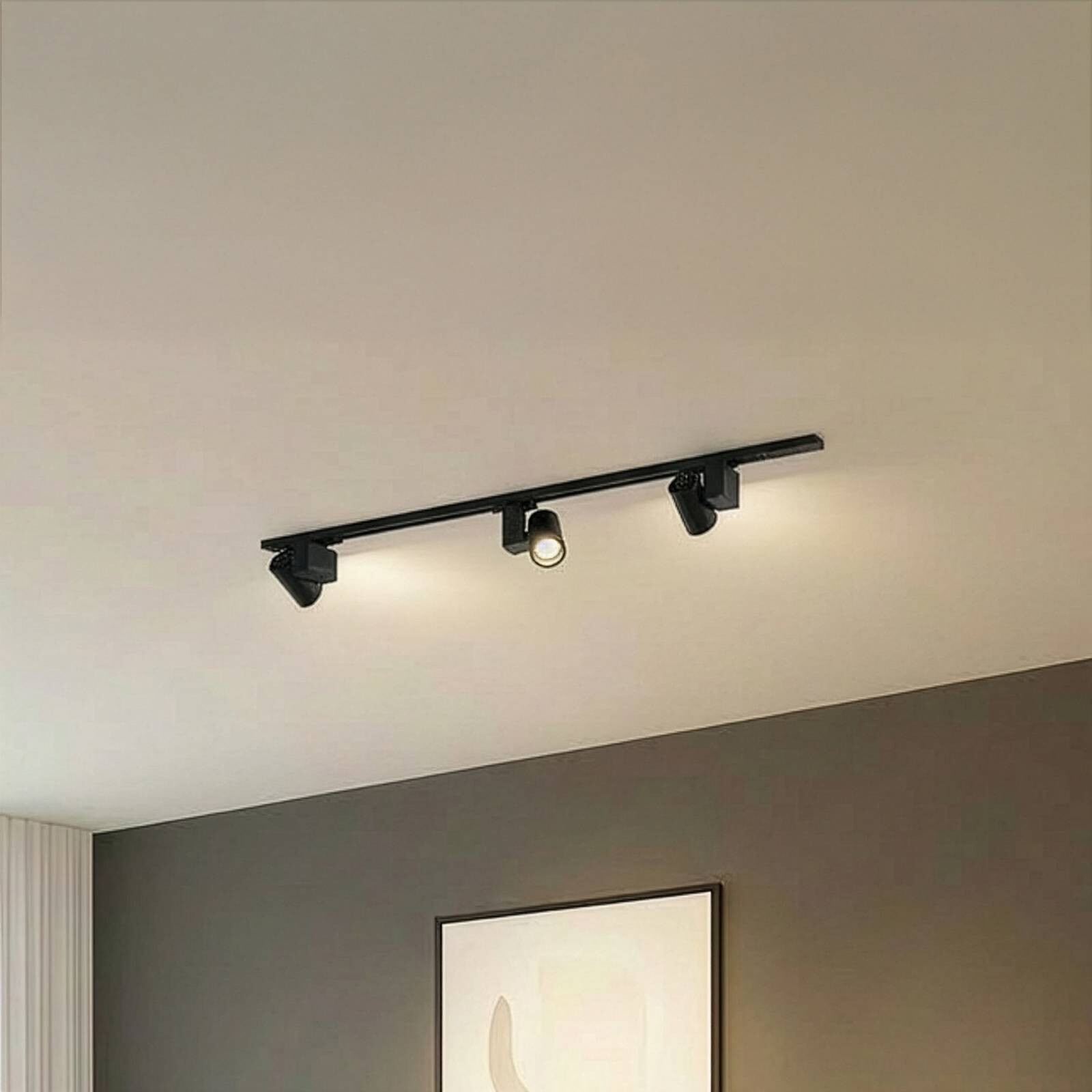 Lindby Systém koľajničiek Linaro, sada 3 ks Brinja, LED, čierna