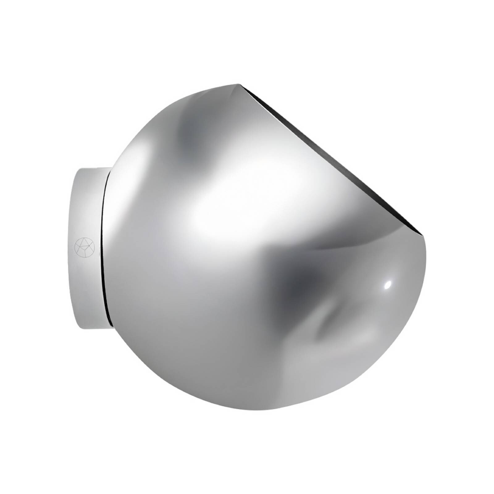 AYTM Nástenný kvetináč Globe, Ø 21 cm, strieborný, nerezová oceľ