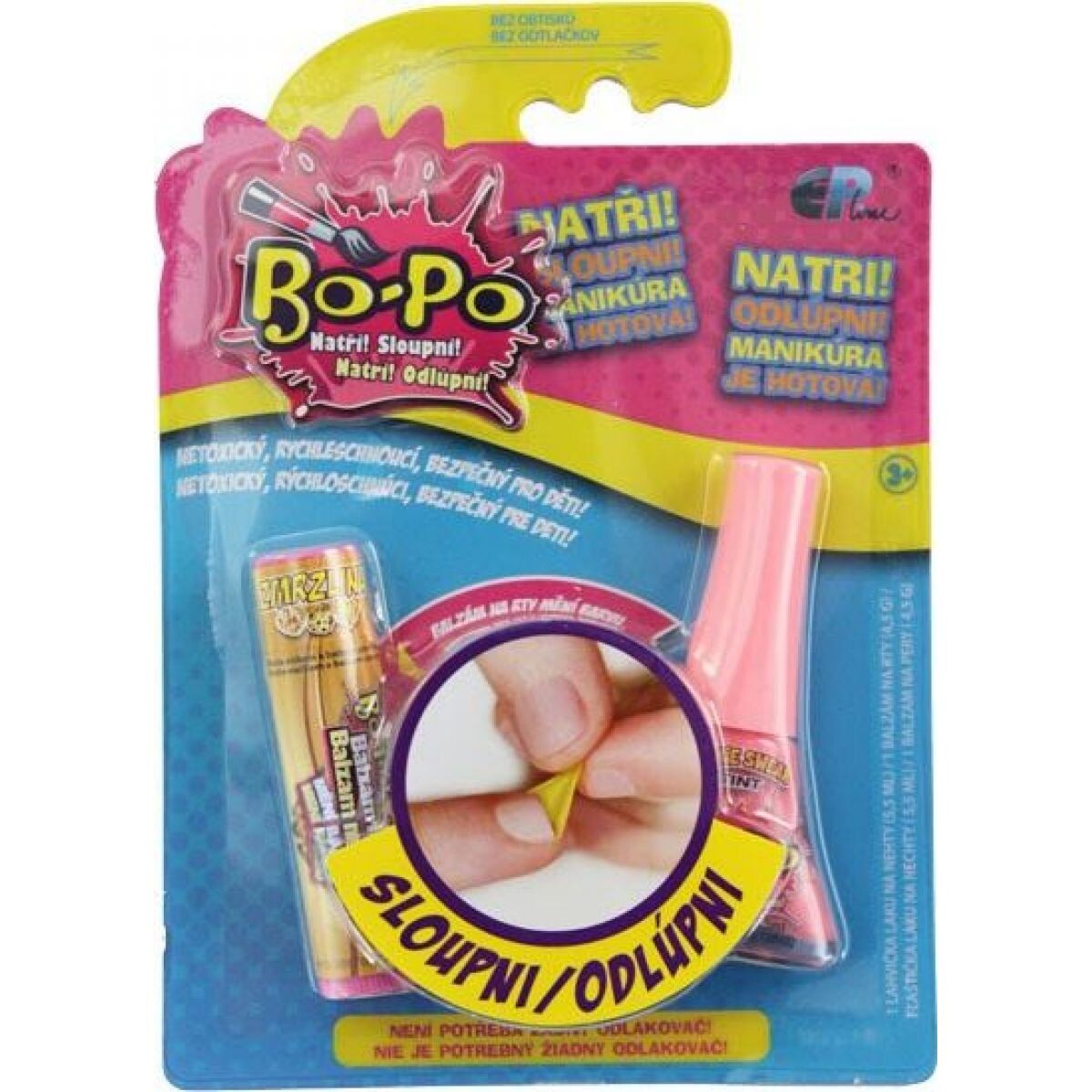 Bo Po Lak na nechty a balzam Tmavo ružová a mango