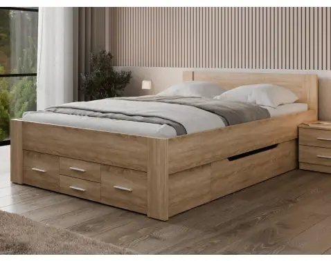 Postel Iwetta 140x200 cm, dub sonoma%