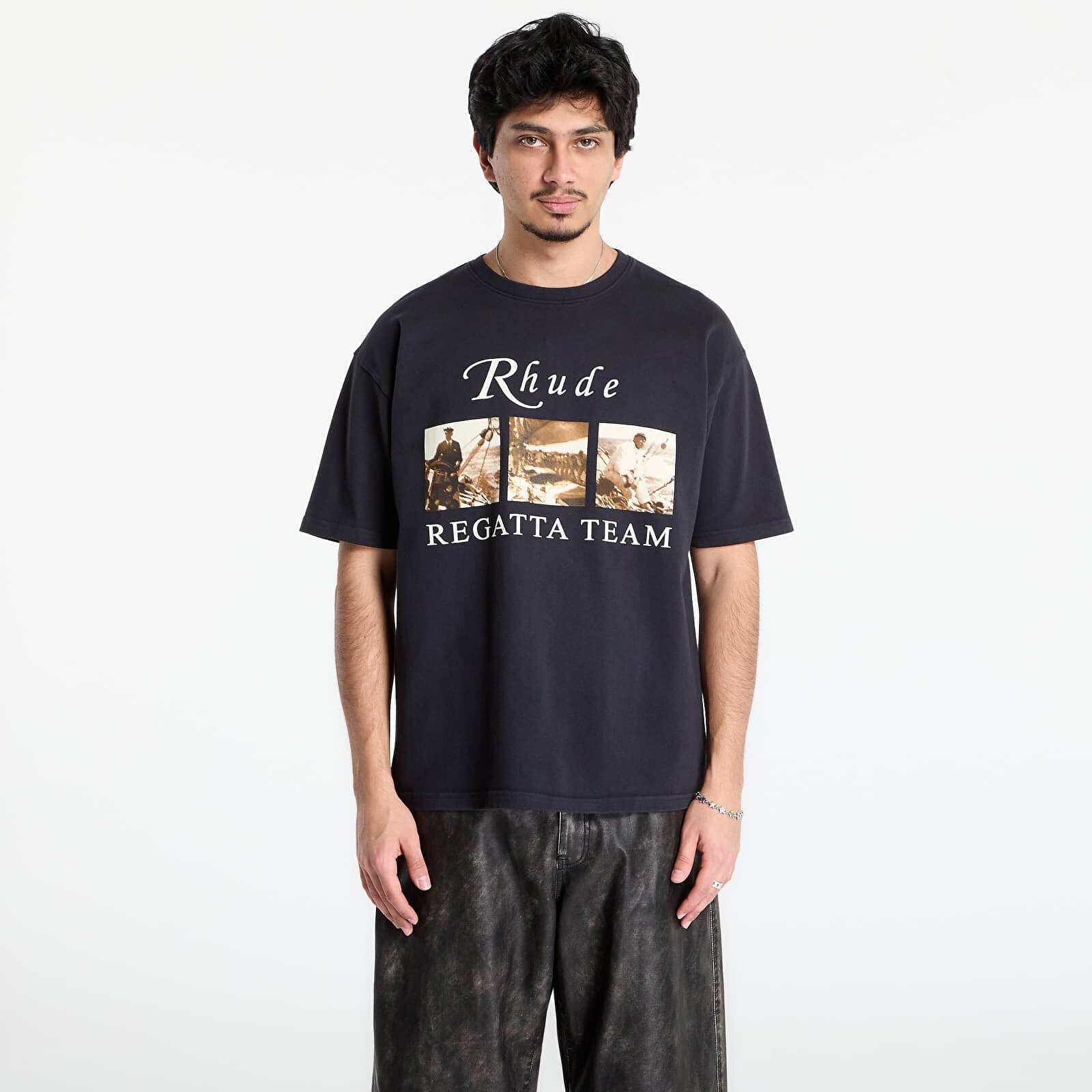 Tričko Rhude Usvi Regatta Tour Tee Vintage Black/ White/ Red S