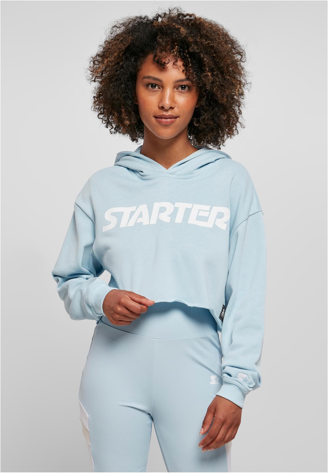 Women's Cropped Hoody Starter Ice-Blue