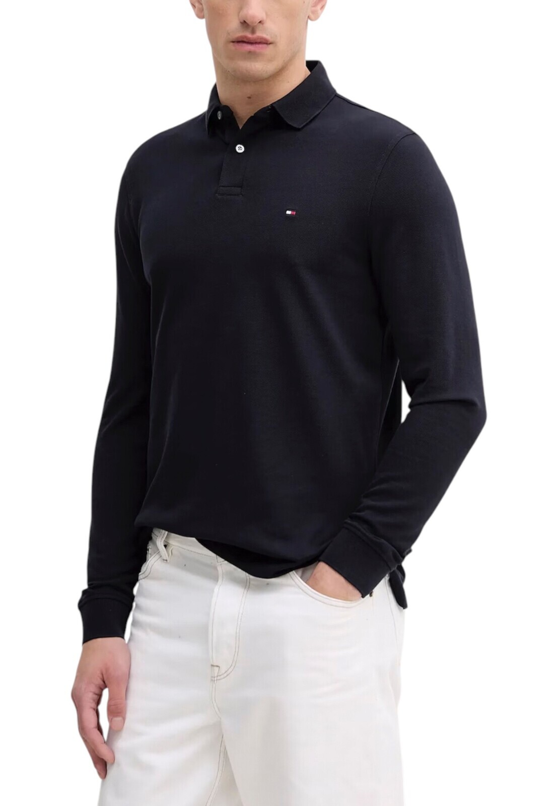 Tommy Hilfiger pánske polo s dlhým rukávom
