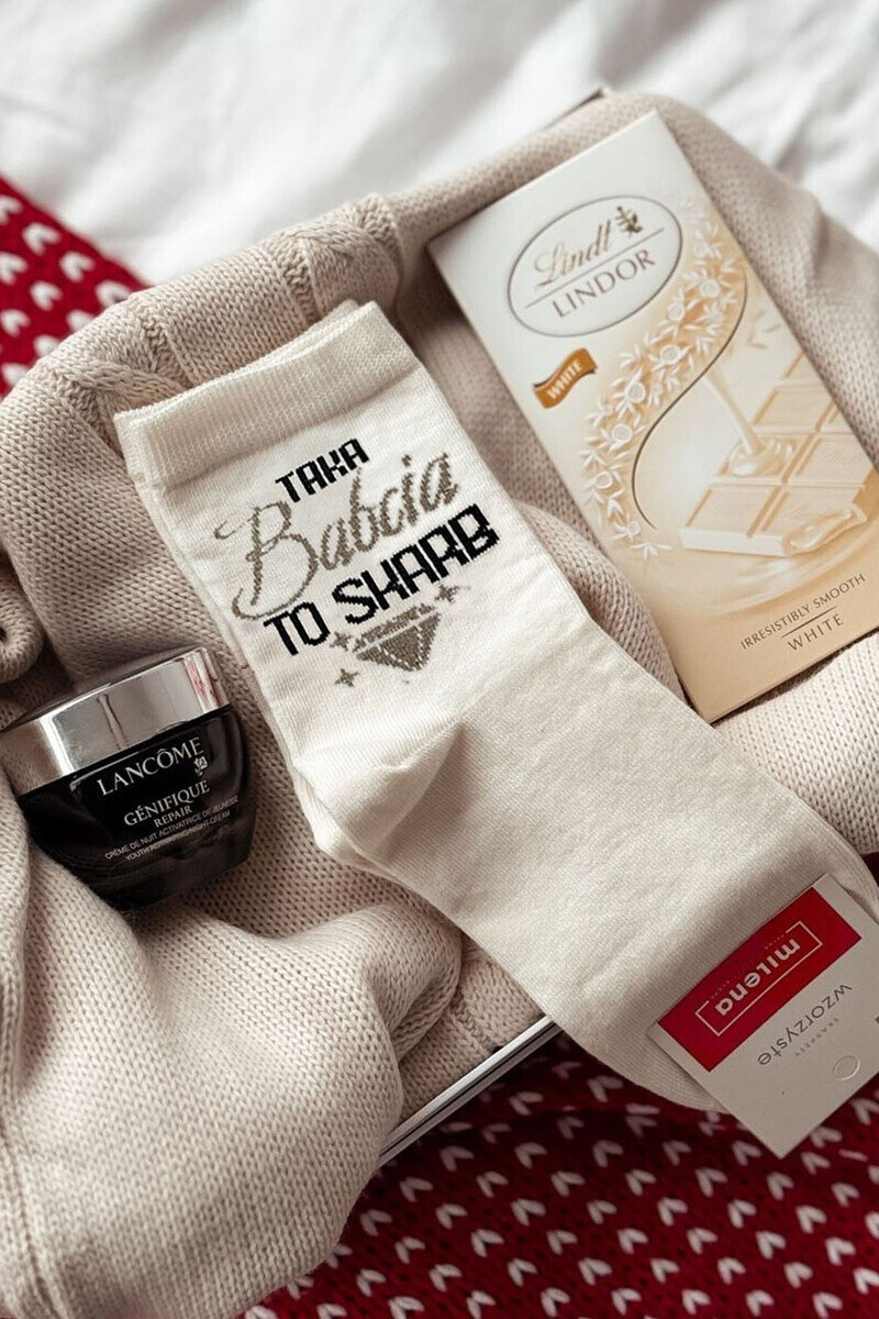 Dámske ponožky s nápisom TAKA Babcia