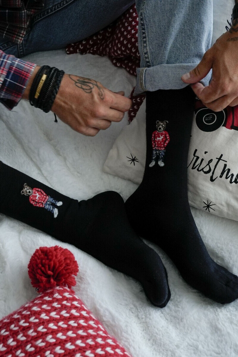 Pánske ponožky s motívom medveďa