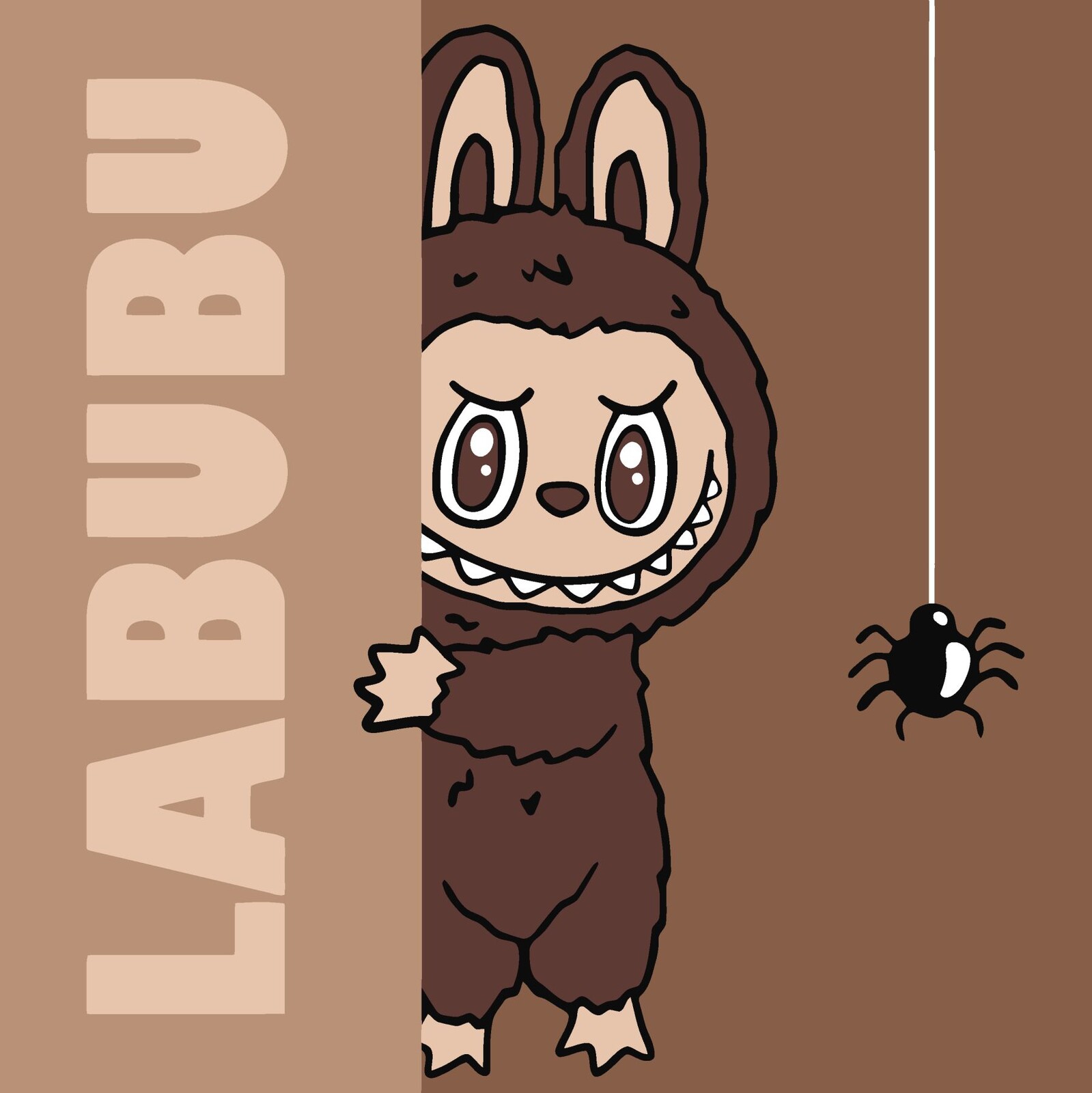 Ideyka Maľovanie podľa čísel - Labubu schovávačka ©art_selena_ua 25 x 25 cm