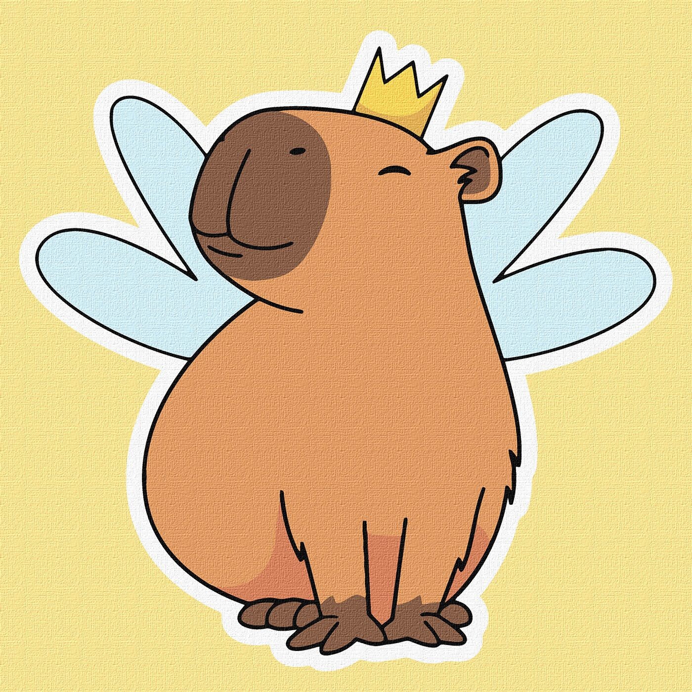 Ideyka Maľovanie podľa čísel - Víla kapybara ©art_selena_ua 30 x 30 cm