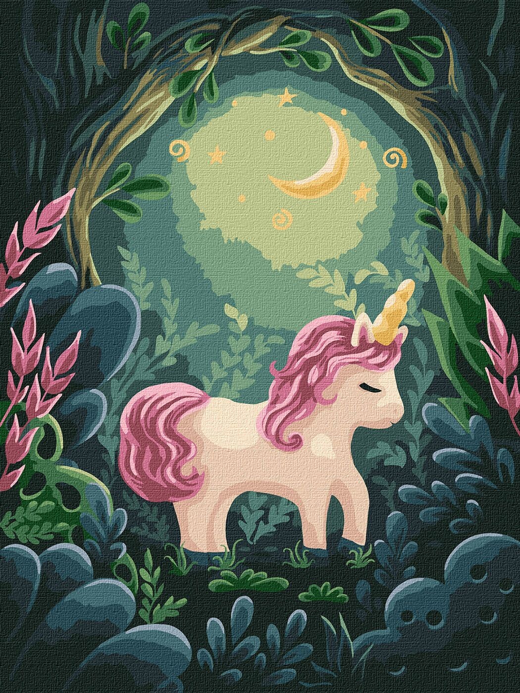 Ideyka Maľovanie podľa čísel - Úžasný jednorožec ©Elena Schweitzer 30 x 40 cm