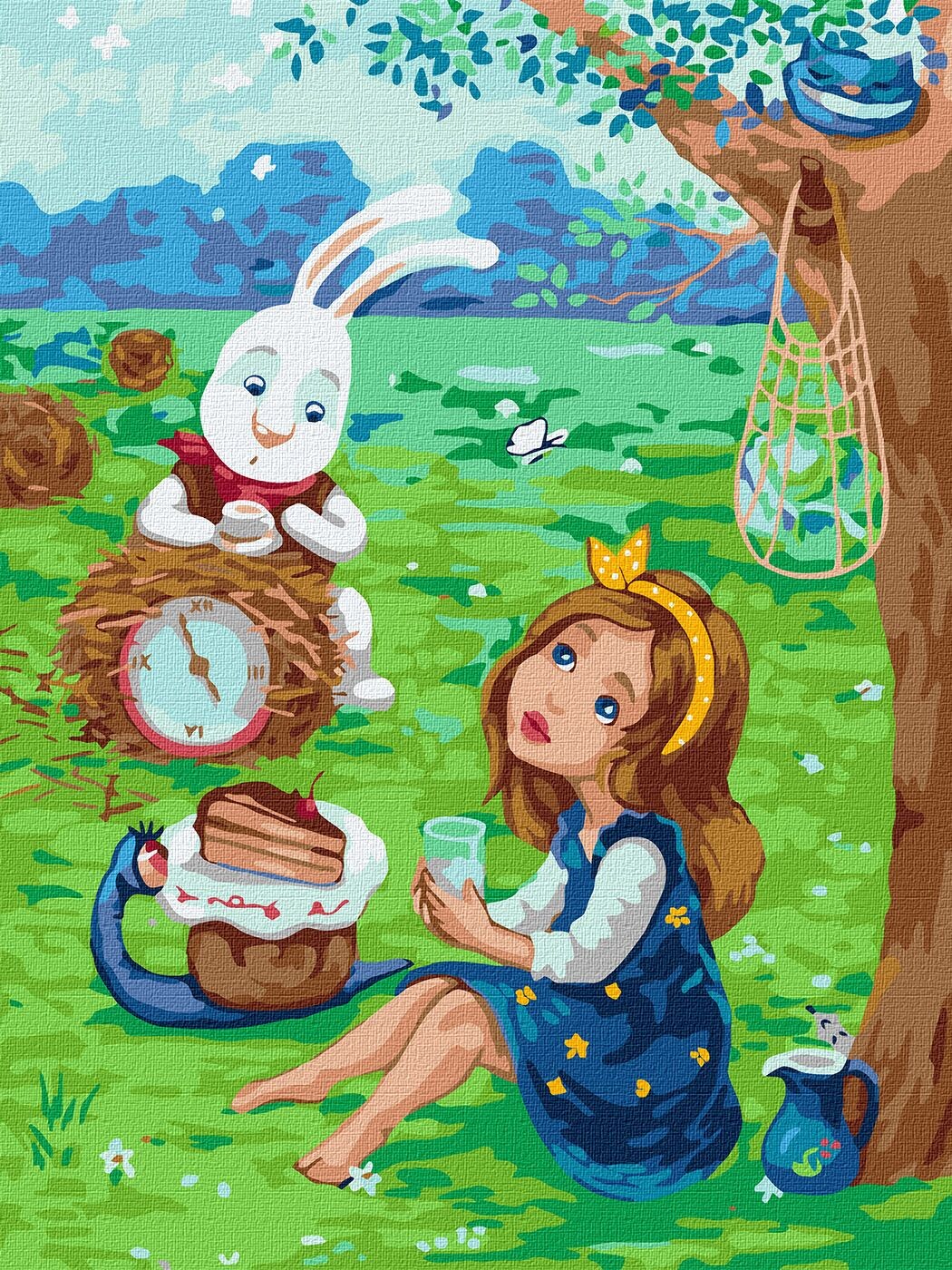 Ideyka Maľovanie podľa čísel - Aj motýle pijú čaj ©Katya Dudnik 30 x 40 cm