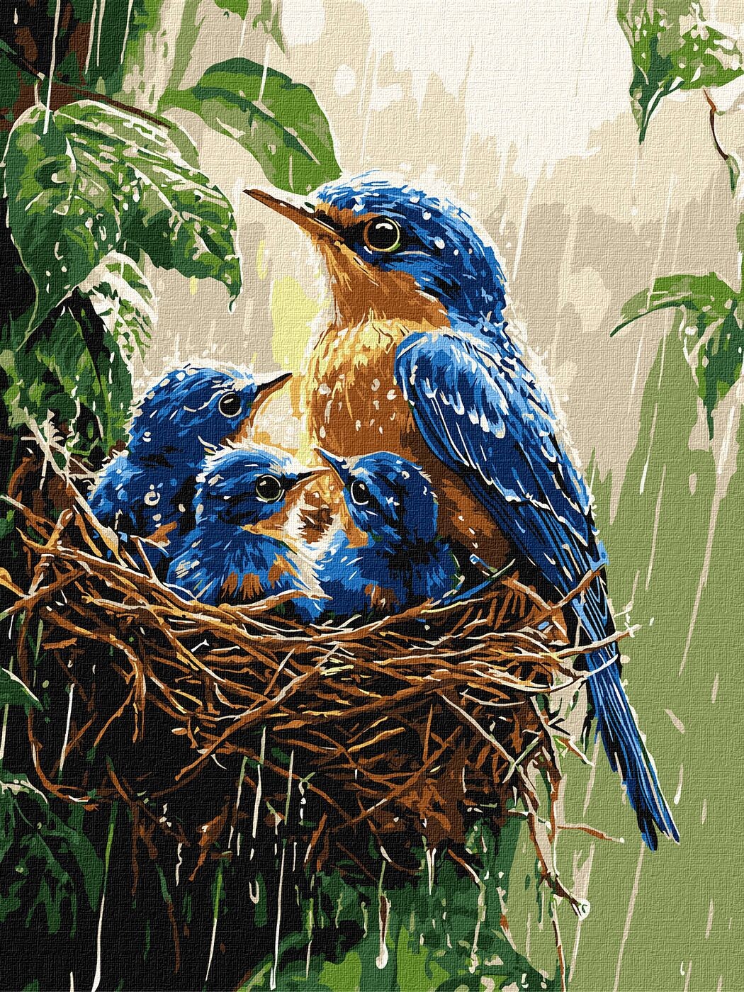 Ideyka Maľovanie podľa čísel - Jarný dážď ©art_selena_ua 30 x 40 cm