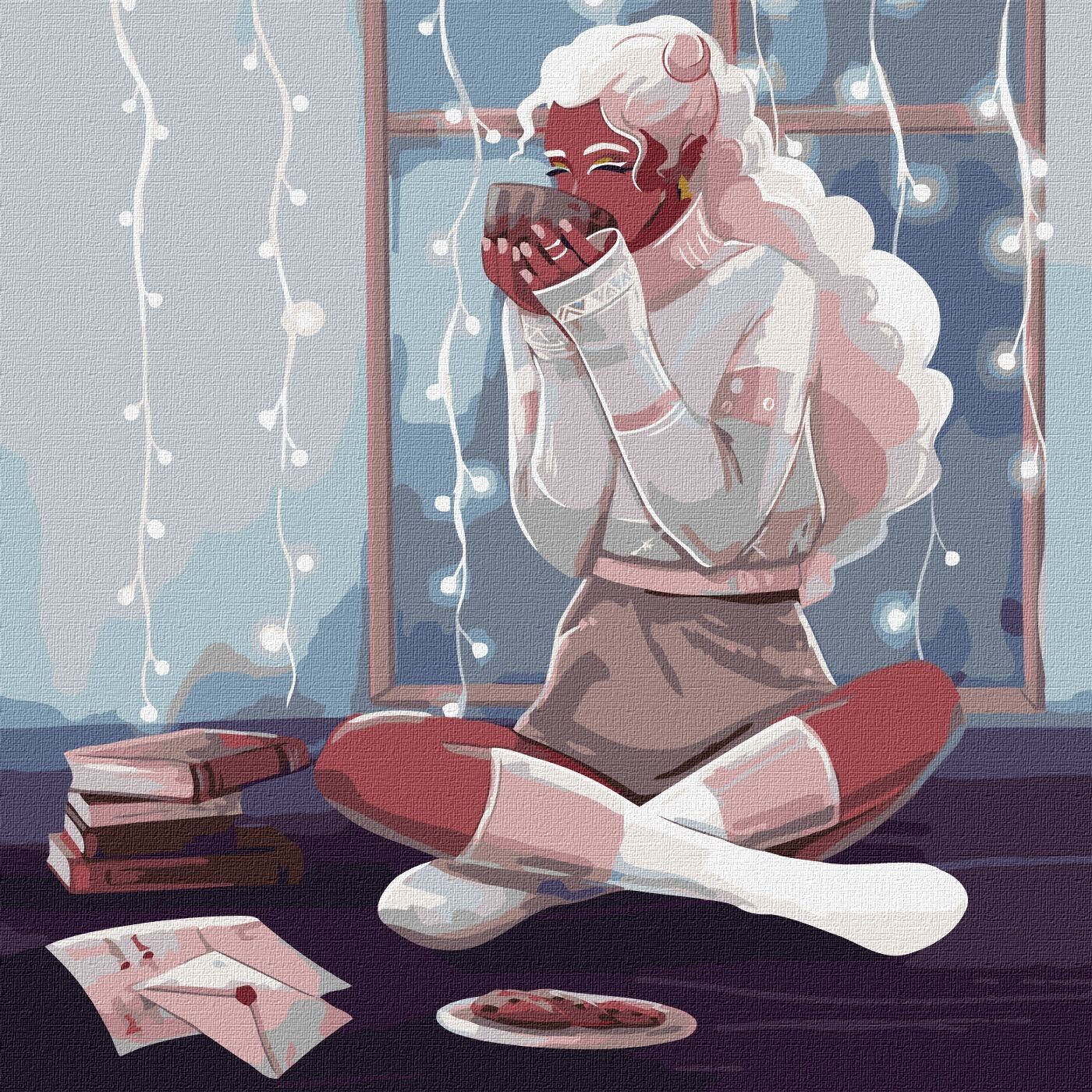 Ideyka Maľovanie podľa čísel - Útulný večer ©dragonfly_kc 40 x 40 cm