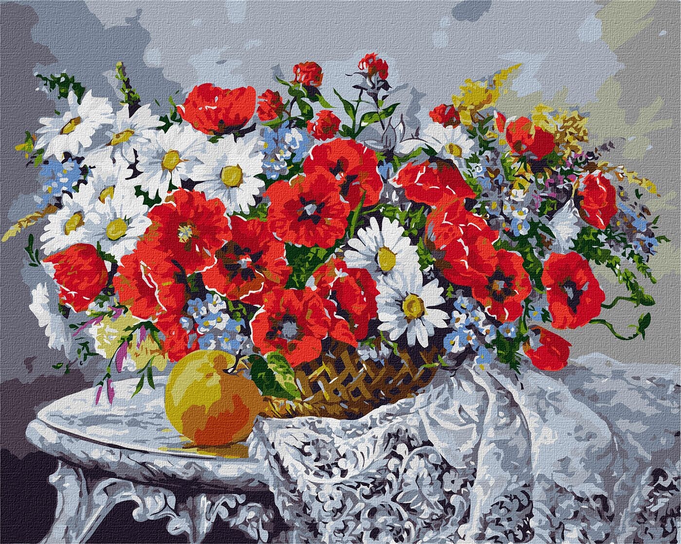 Ideyka Maľovanie podľa čísel - Makové zátišie ©Oleksandr Zakusilov 40 x 50 cm