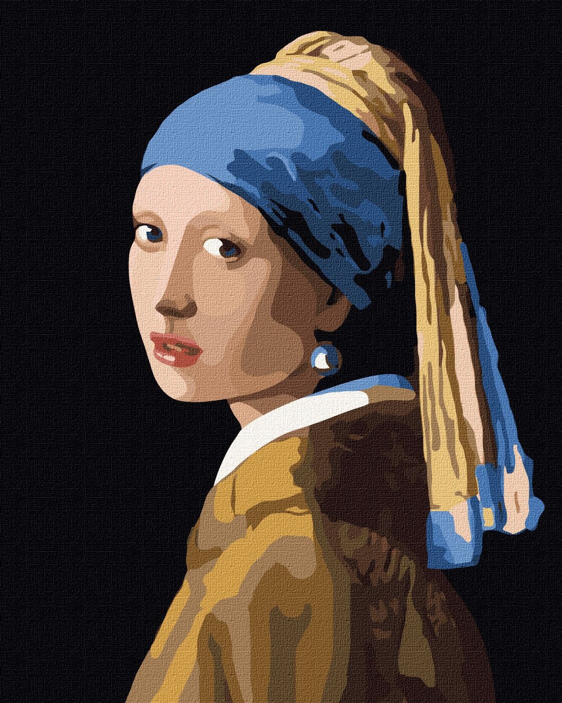 Ideyka Maľovanie podľa čísel - Dievča s perlovou náušnicou ©Jan Vermeer 40 x 50 cm