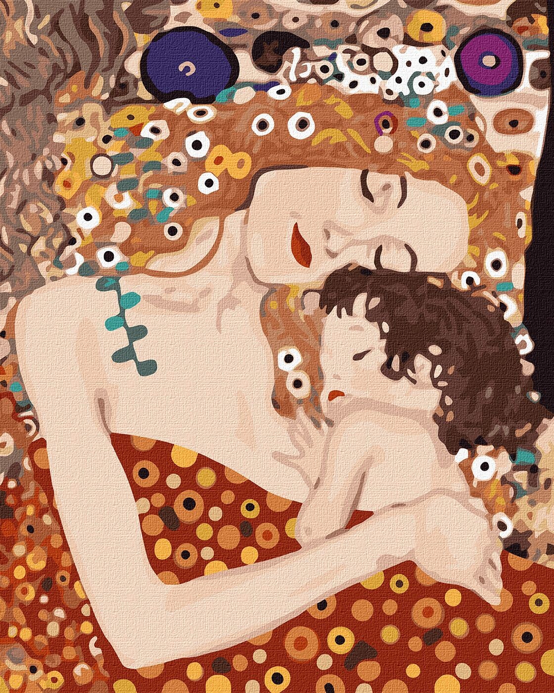 Ideyka Maľovanie podľa čísel - Matka a dieťa ©Gustav Klimt 40 x 50 cm