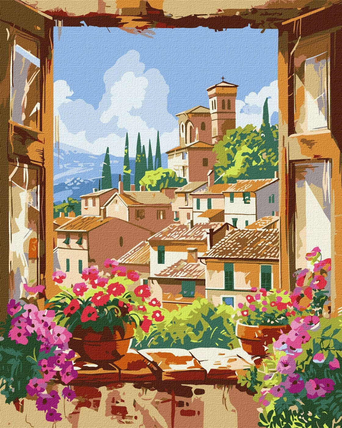 Ideyka Maľovanie podľa čísel - Obľúbené Toskánsko ©art_selena_ua 40 x 50 cm