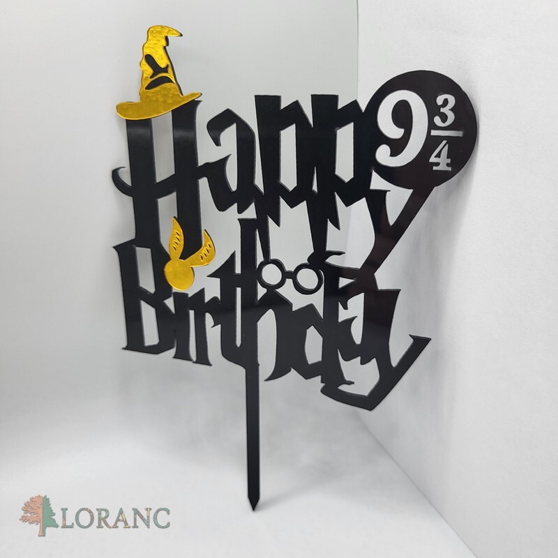 Loranc Plastový zápich na tortu Happy Birthday - Harry Potter