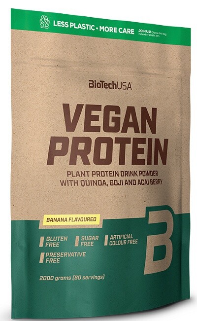 Biotechusa vegan protein 2000g - vanilkové cookie výpredaj (pošk.obal)