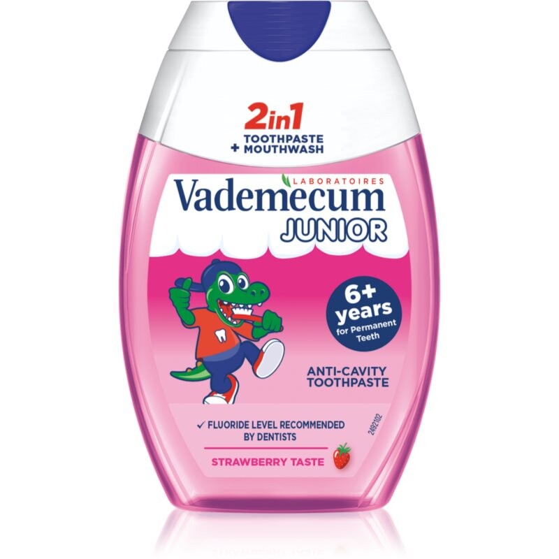 Vademecum Junior 2 in 1 zubná pasta a ústna voda 2v1 6+ rokov 75 ml