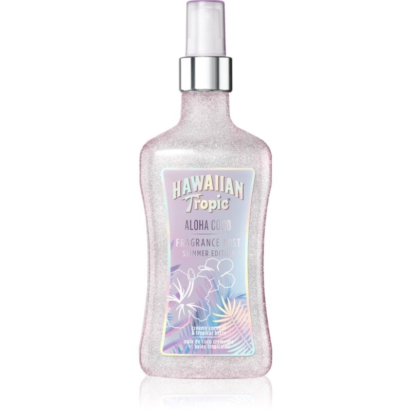 Hawaiian Tropic Perfumes Aloha Coco Shimmer telový sprej s trblietkami pre ženy 250 ml