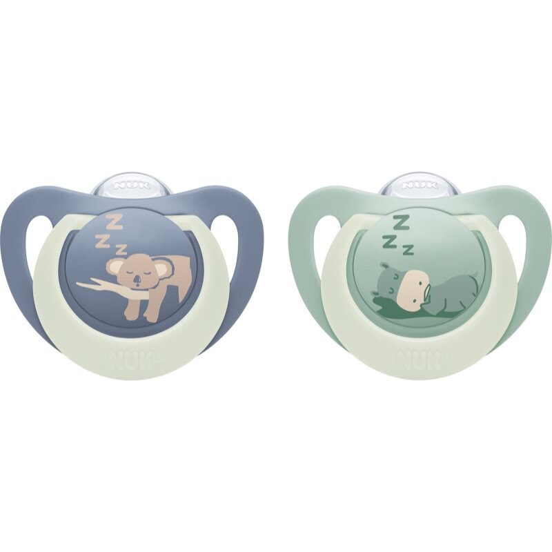 NUK First Choice Night 0-6m cumlík Hippo/Koala 2 ks
