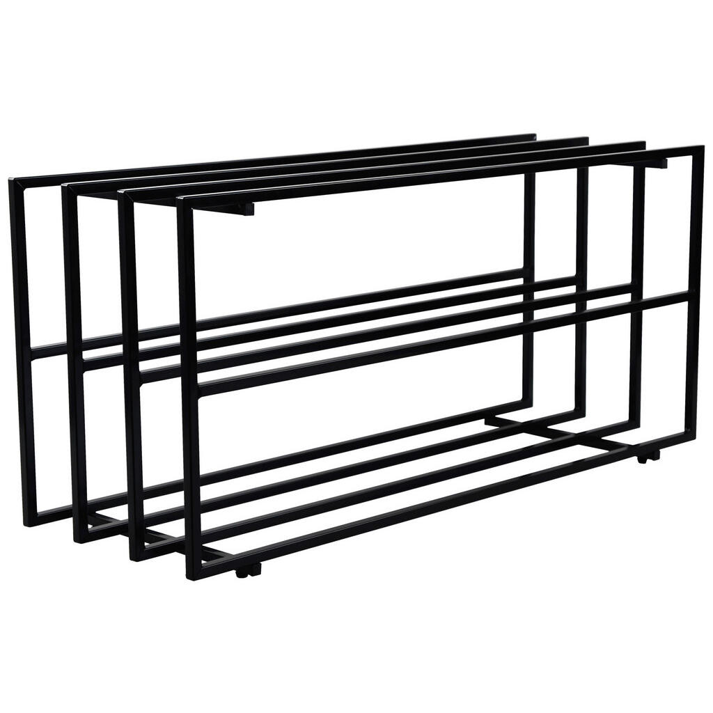 Xora REGÁL NA TOPÁNKY, čierna, 92,5/43/31 cm