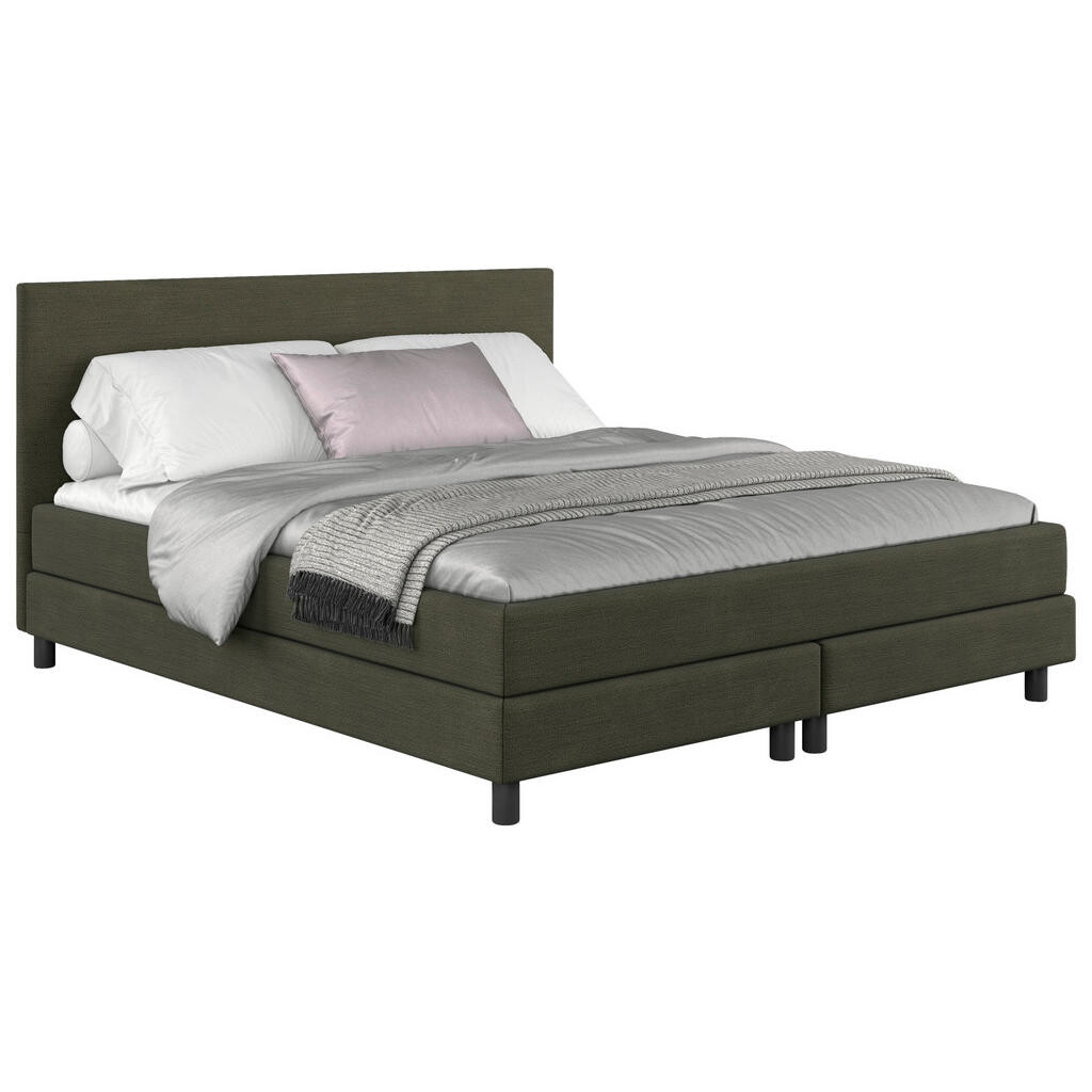 MID.YOU AMERICKÁ POSTEĽ, 160/200 cm, tmavozelená