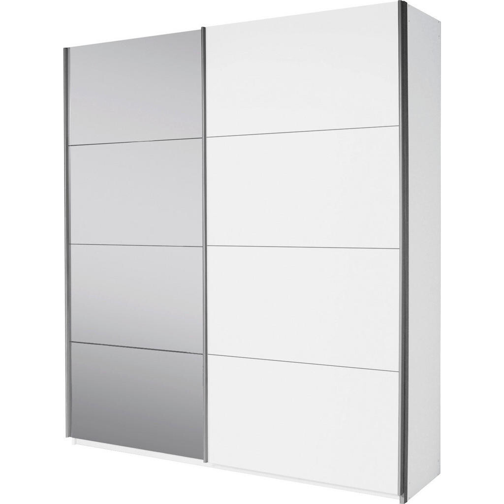 Xora ŠAT. SKRIŇA S POSUV. DVERAMI, biela, 181/210/62 cm