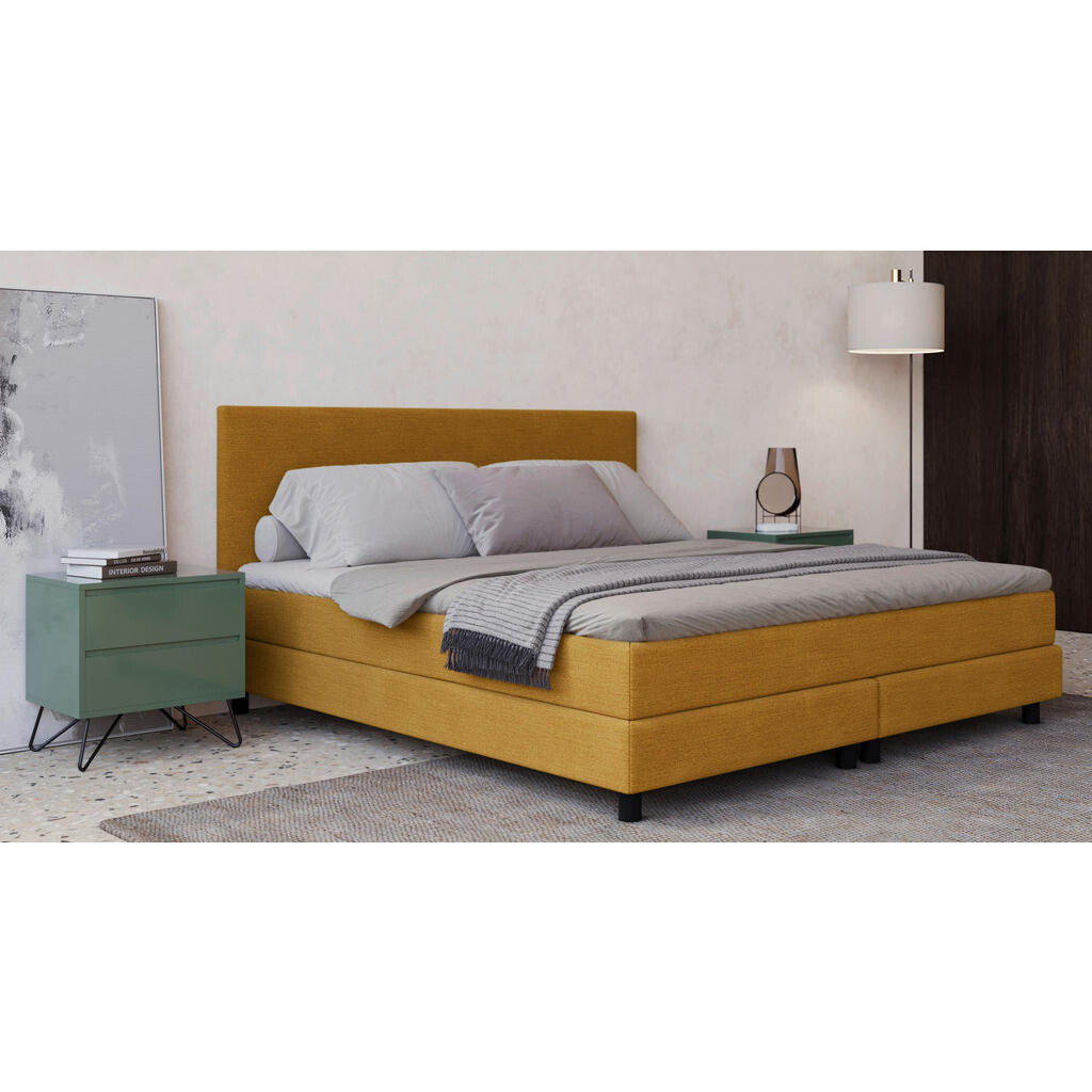 MID.YOU AMERICKÁ POSTEĽ, 180/200 cm, žltá
