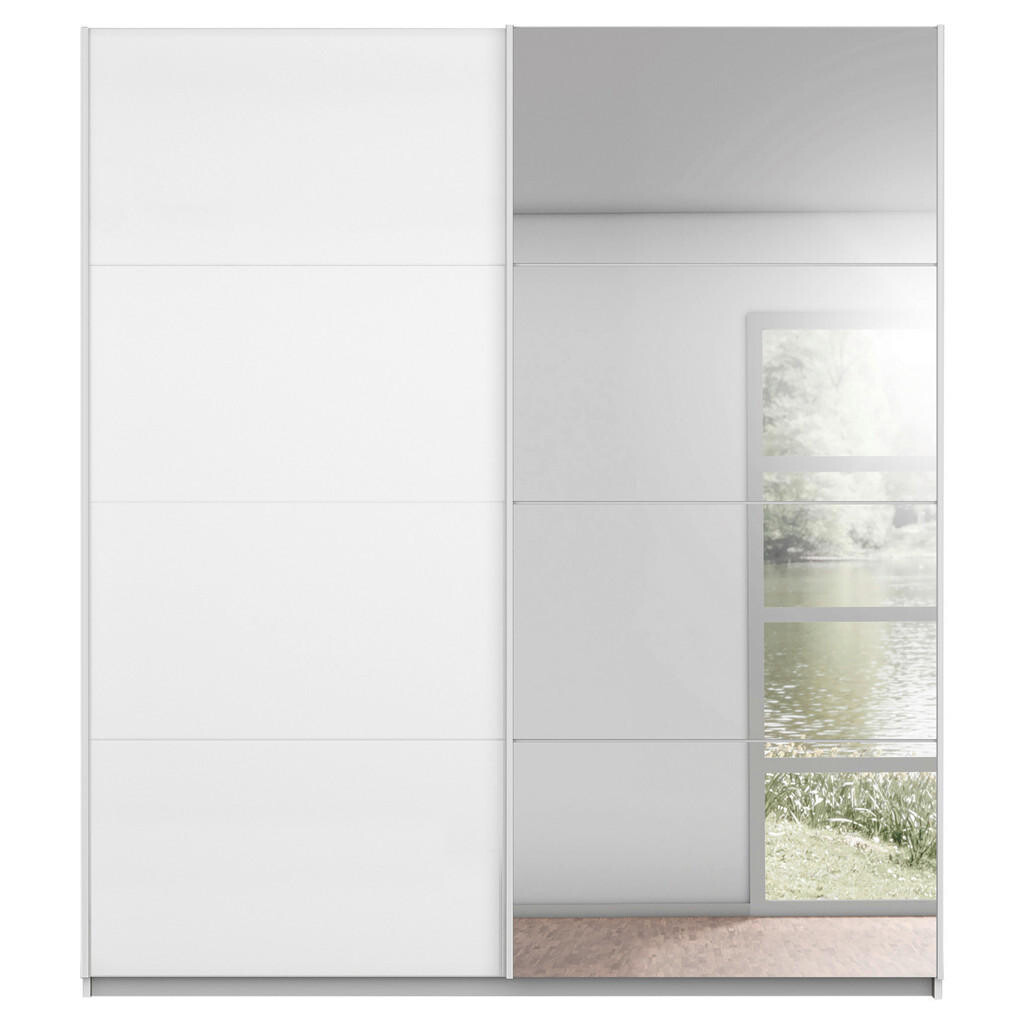 Xora ŠAT. SKRIŇA S POSUV. DVERAMI, biela, 136/209/57 cm