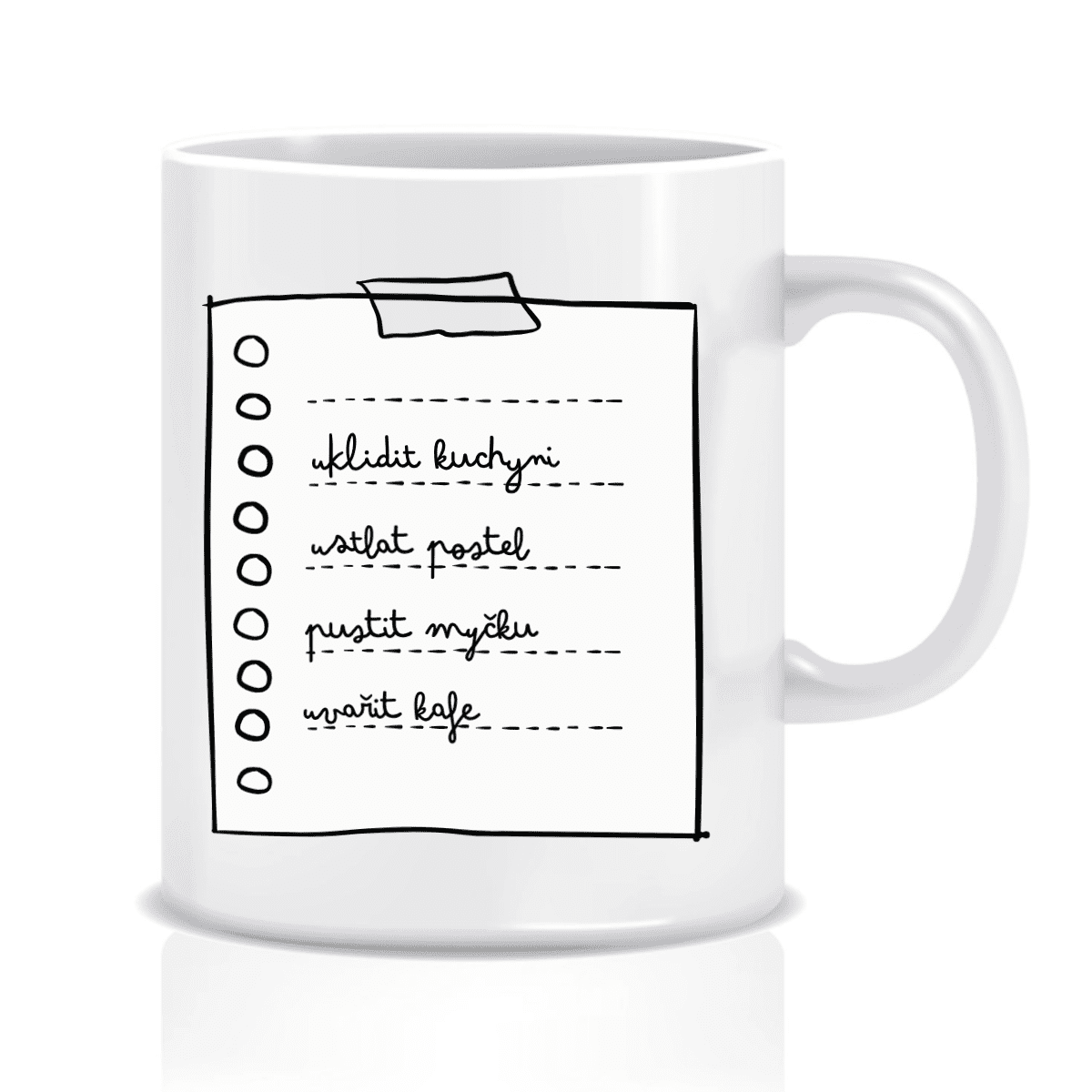 Personalizovaný klasický keramický hrníček - TO DO LIST