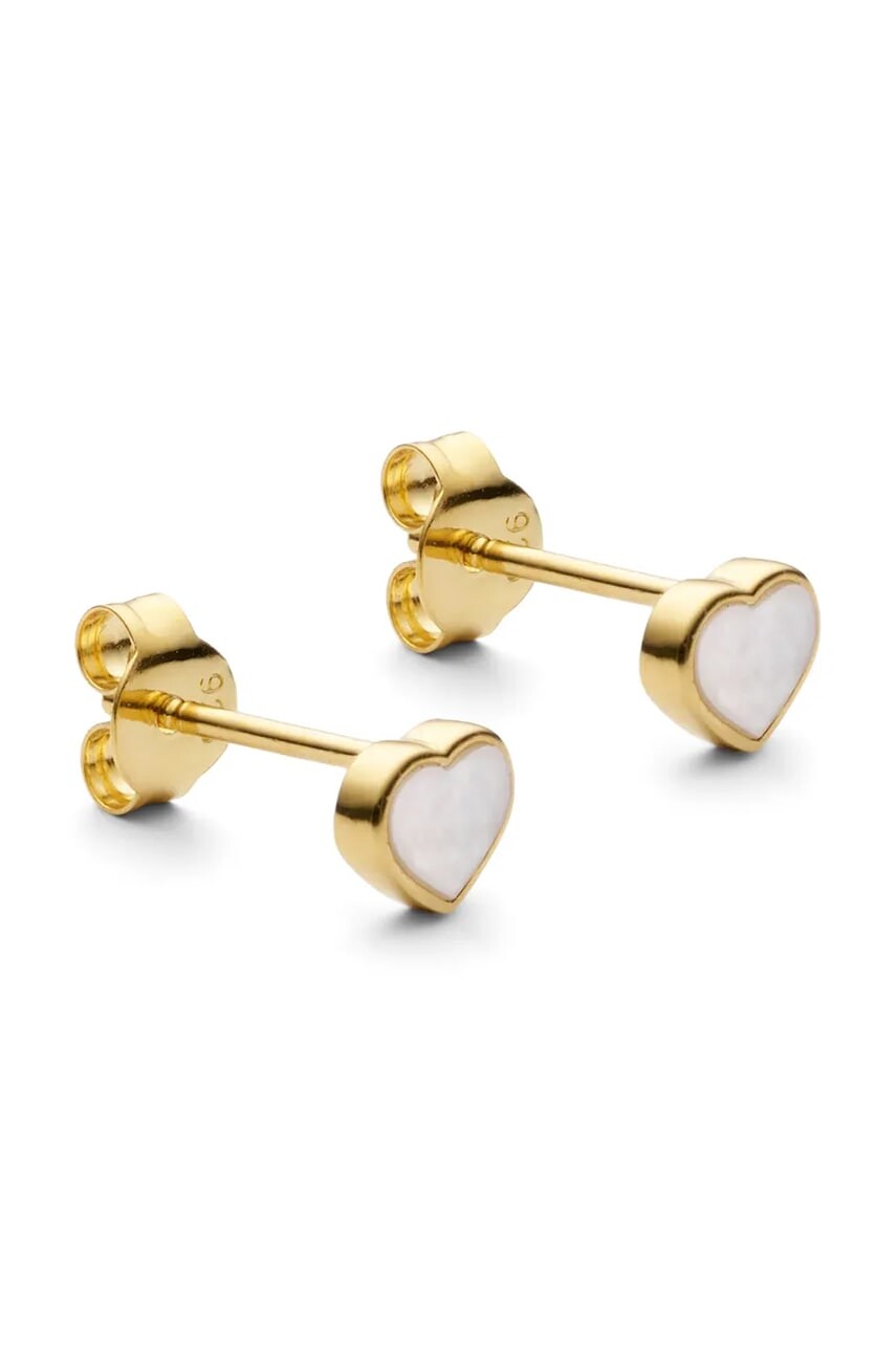 Strieborné pozlátené náušnice Design Letters