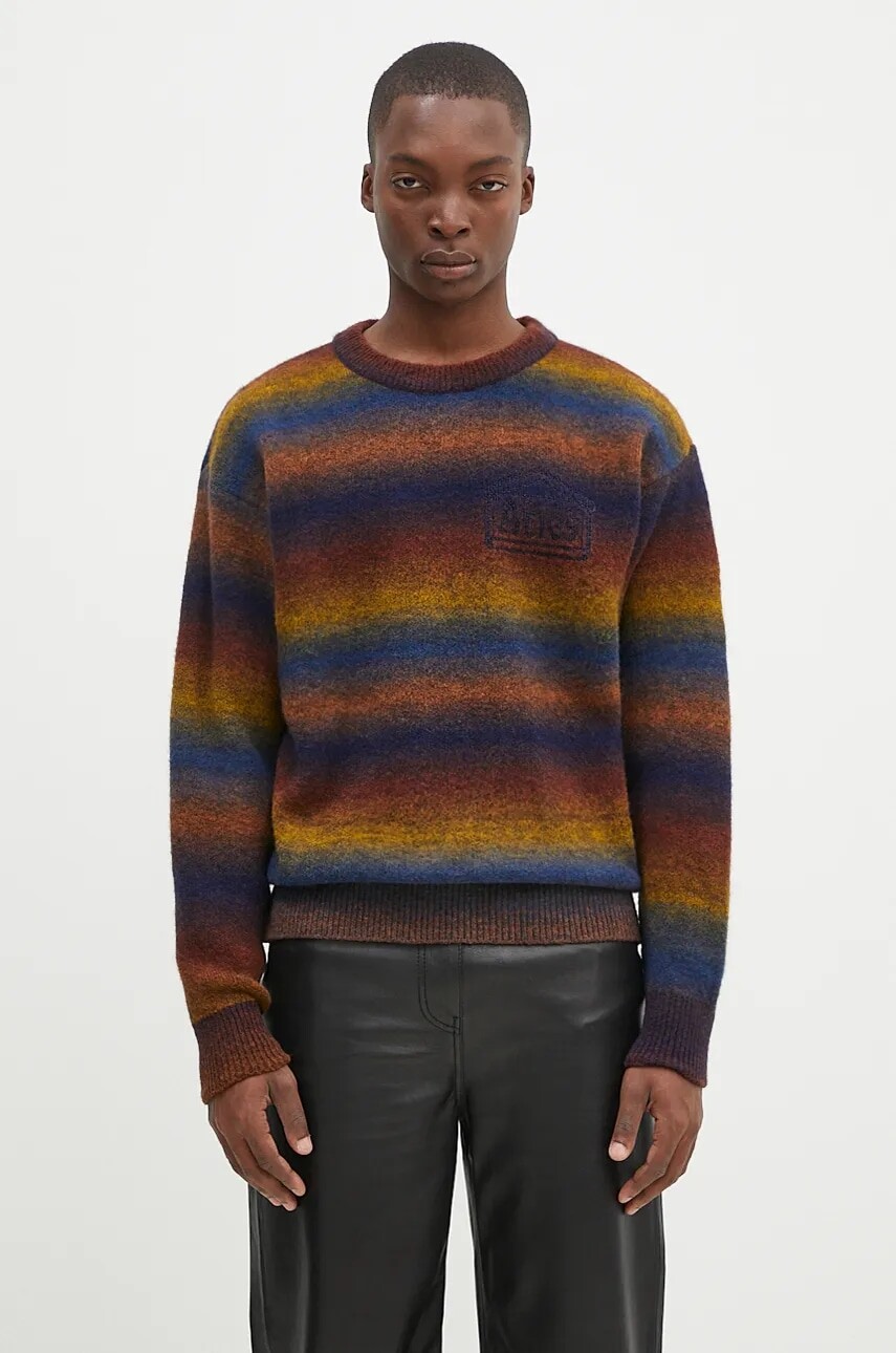 Sveter s prímesou vlny Aries Boucle Space Dye Knit