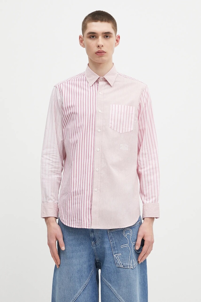 Bavlnená košeľa Aries Patchwork LS Shirt