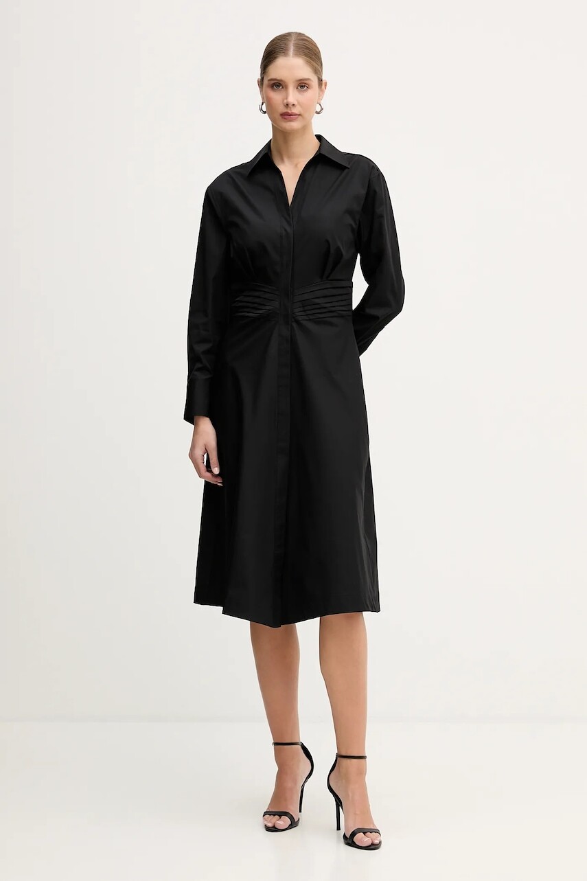 Bavlnené šaty BOSS Drepil