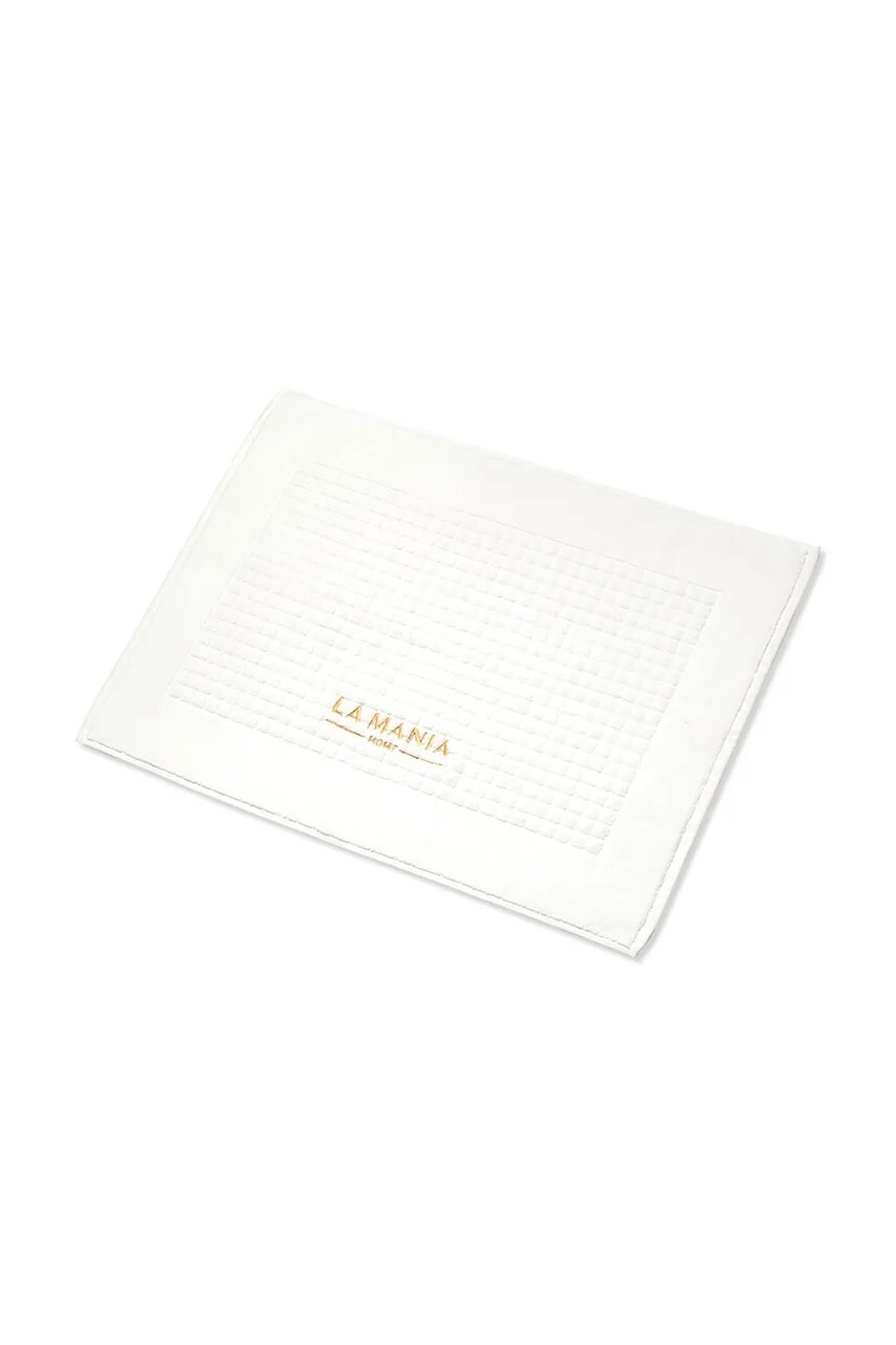 Bavlnený kúpeľňový koberec La Mania White Premium 70 x 50 cm