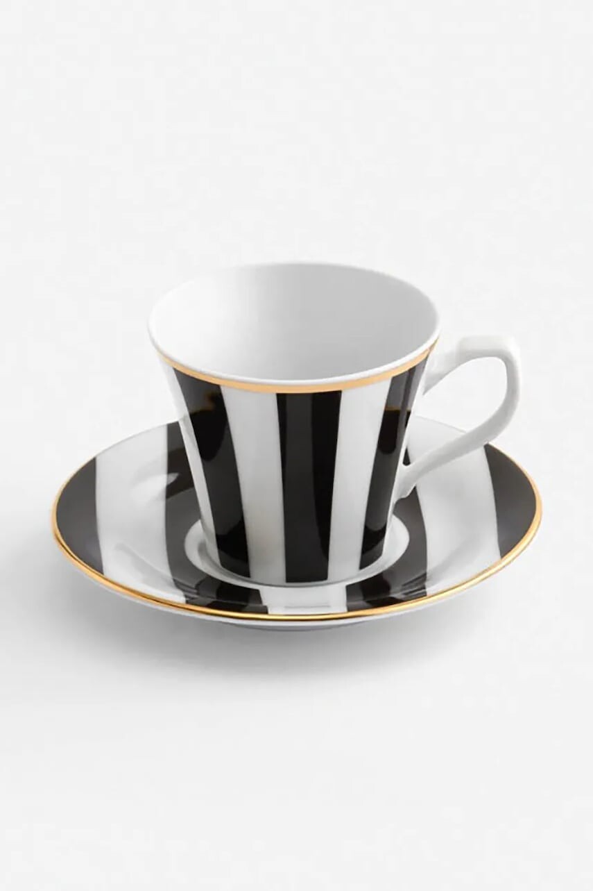 Šálka ​​s podšálkou La Mania Stripes 100 ml