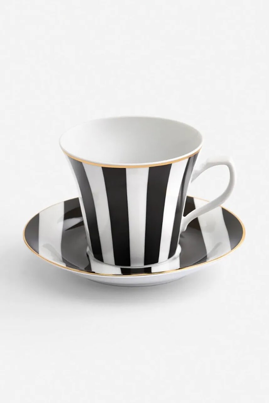 Šálka ​​s podšálkou La Mania Stripes 200 ml