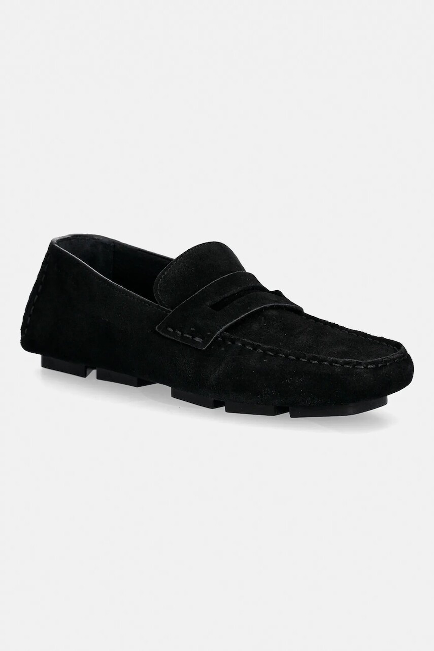 Semišové mokasíny Calvin Klein SQUARE DRIVER SUEDE