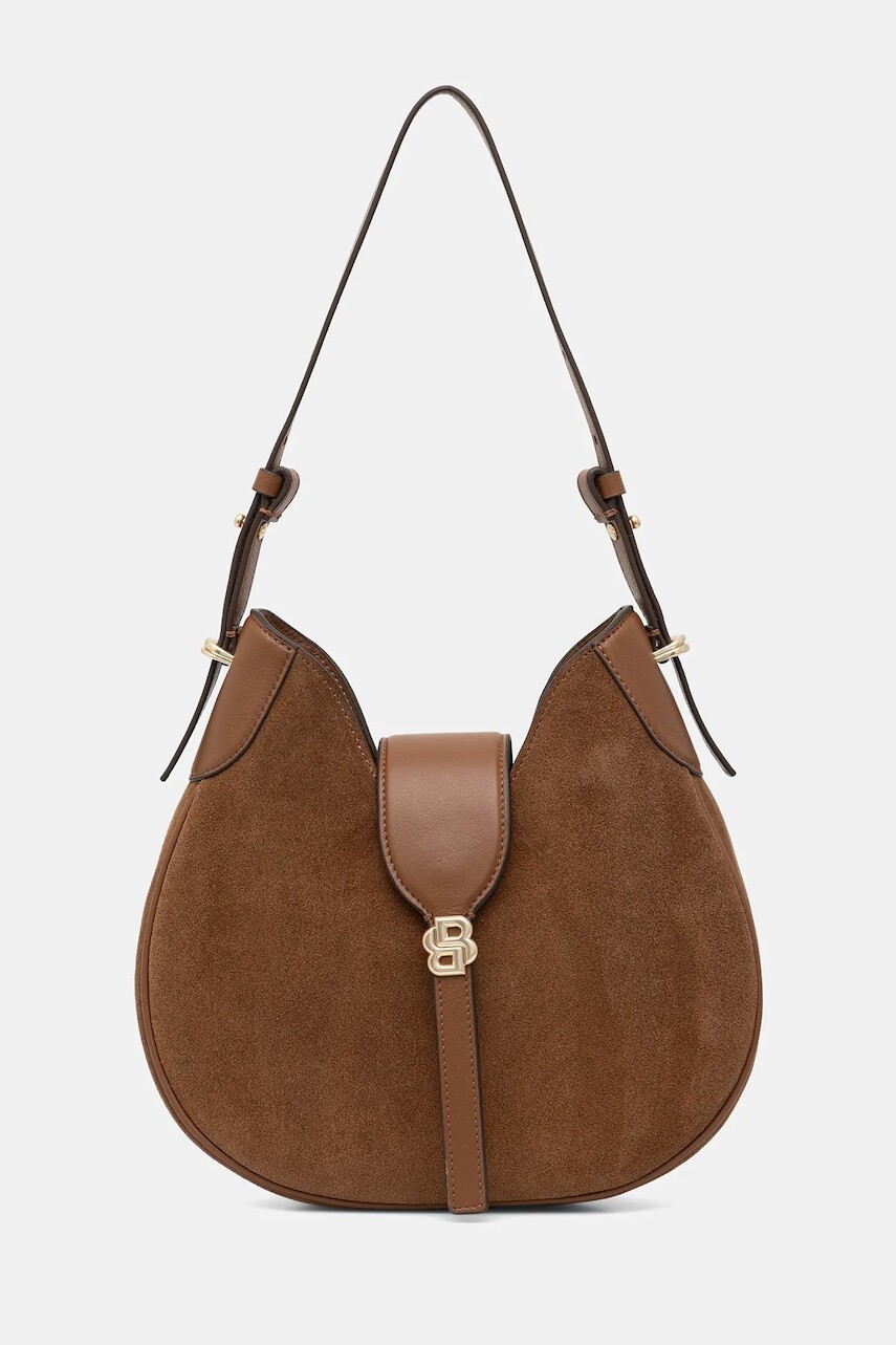 Semišová kabelka BOSS BOSS BEYOND Hobo S