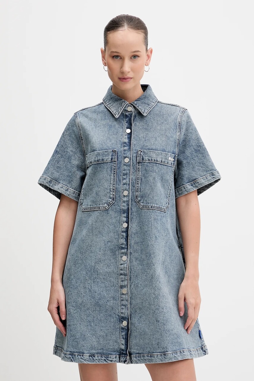 Rifľové šaty Hugo Blue Gandira_B