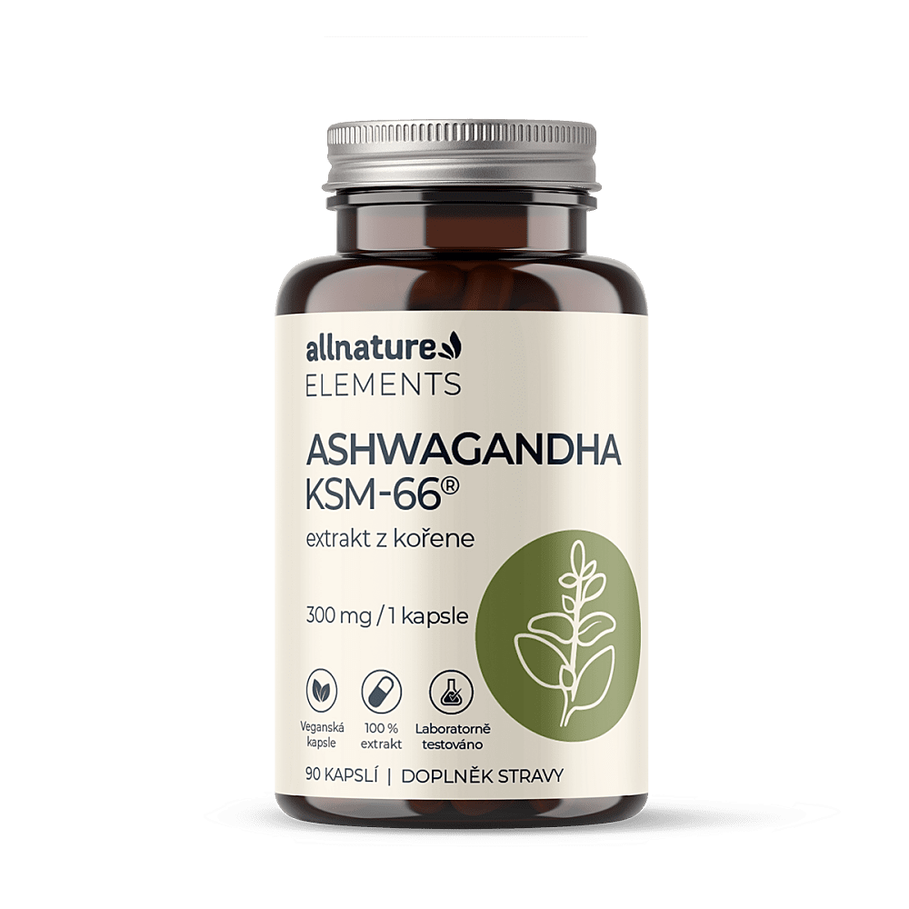 ALLNATURE Elements Ashwagandha KSM-66 90 kapsúl