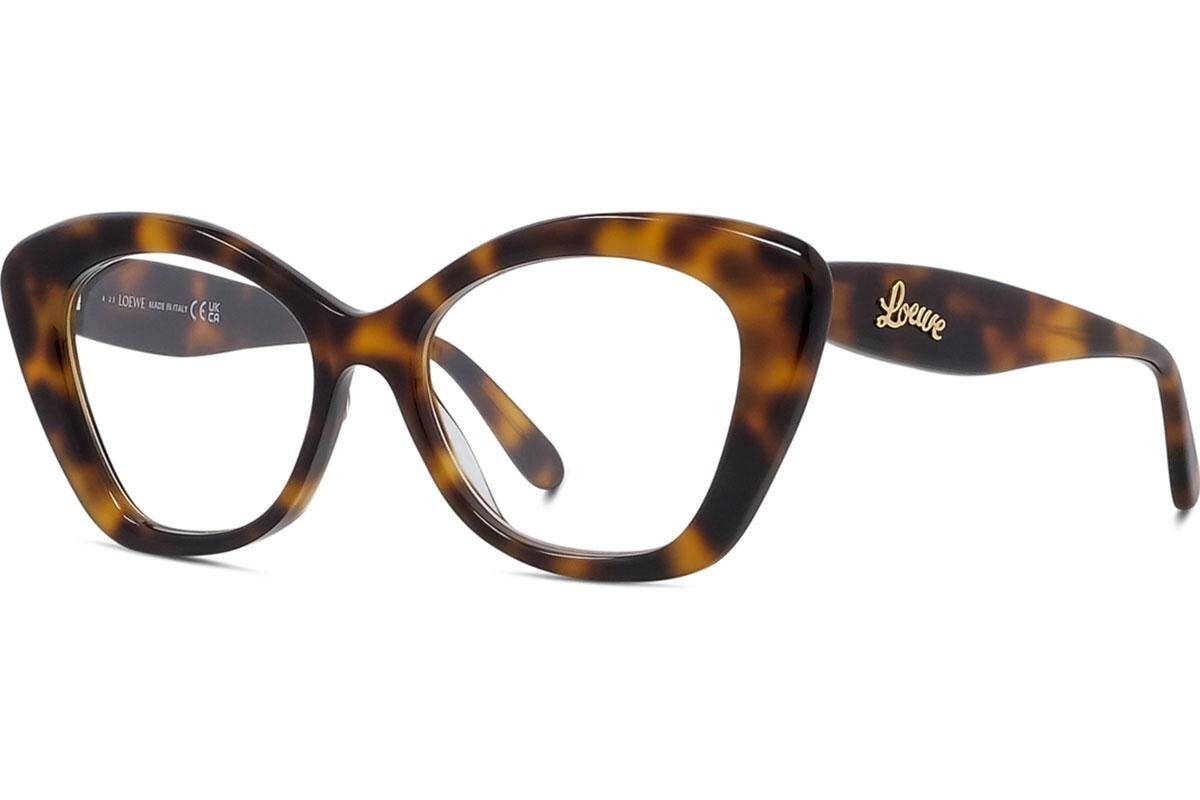 Loewe Curvy Havana Butterfly Eyeglasses - ONE SIZE (52)