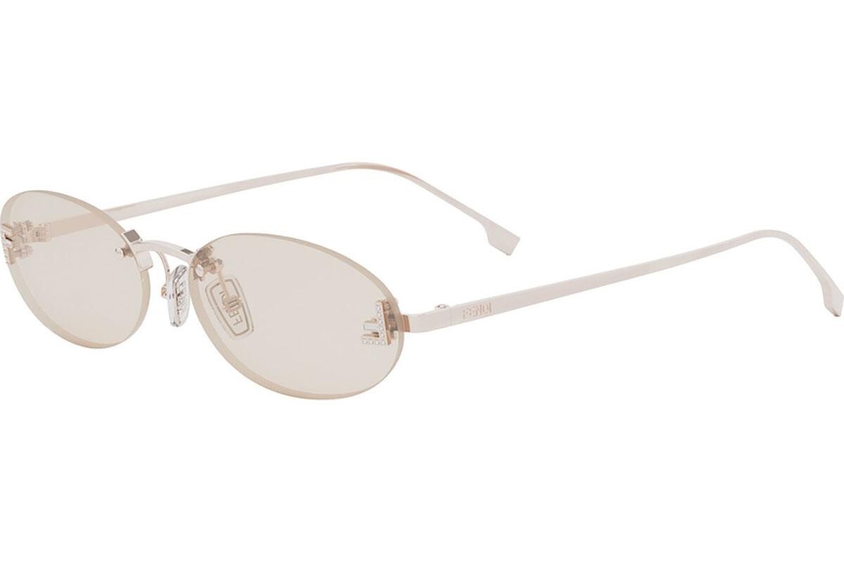 FENDI First Crystal Rose Oval Sunglasses - ONE SIZE (54)