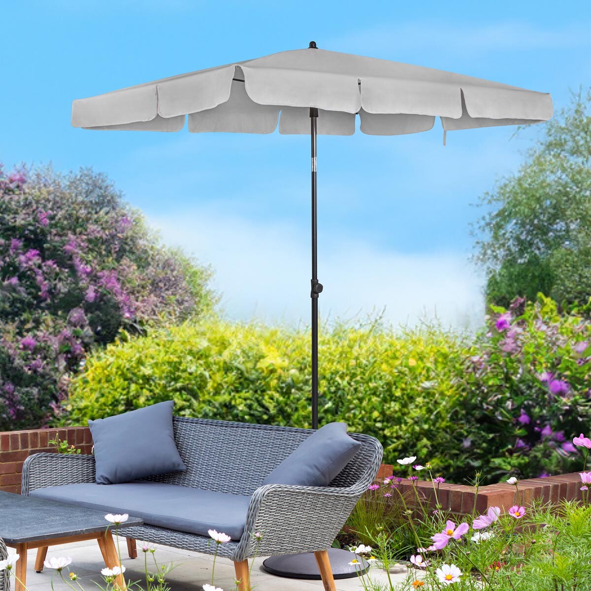 Slnečník UV50+ 140 x 180 cm, sivý