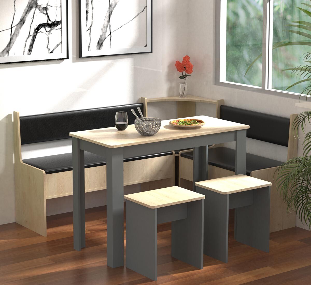 Jedálenská súprava Esal Maxi, antracitová