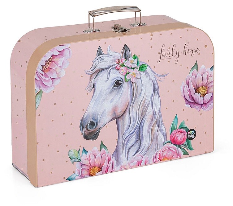 Kufrík Kôň s kvetmi 34cm