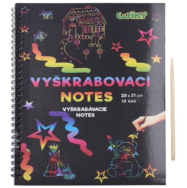 Vyškrabovací notes s perom 28x21cm/10listov